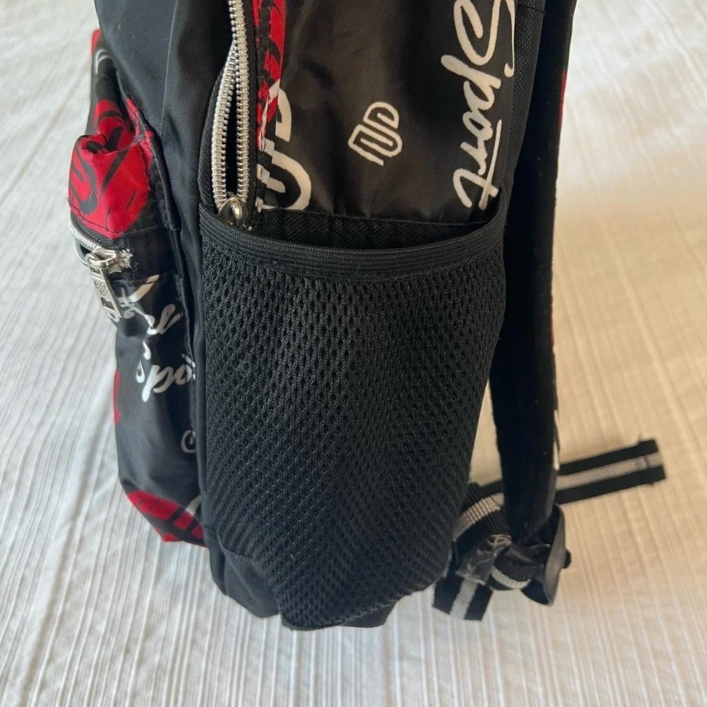 2/$30 Justice Sporty School Black and Red Backpack